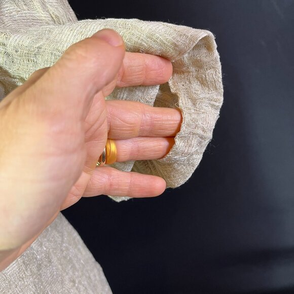 Modyva Fits Small Short Sleeve Cream Jacket Textured *Flaw - Picture 7 of 11